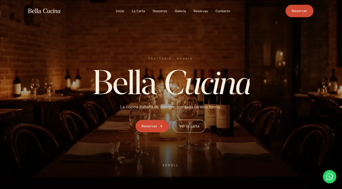Sitio web de Bella Cucina