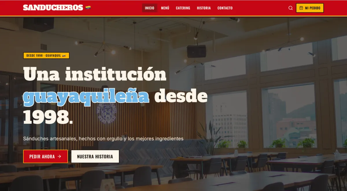 Sitio web de Sanducheros